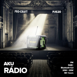 Aku rádio Procraft PJS20 DAB+, FM, Bluetooth 5.3, 80W (bez baterie a nabíječky) | PJS20bb